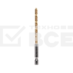 Сверло по металлу, 4,2мм, Р6М5, ТИТАН, шестигранный хвостовик (1 шт. в упаковке) DIN 338 Kranz, фото 1