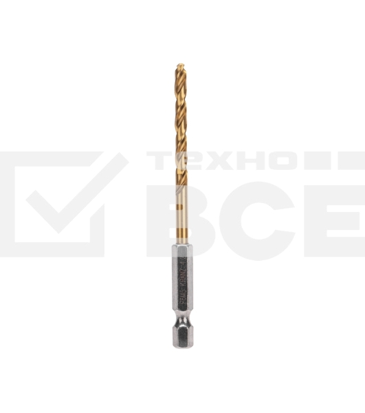 Сверло по металлу, 4,2мм, Р6М5, ТИТАН, шестигранный хвостовик (1 шт. в упаковке) DIN 338 Kranz