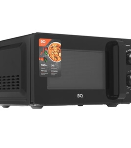Микроволновая печь BQ MWO-20004SM/W черный, 20 л, 700 Вт, переключатели - поворотный механизм