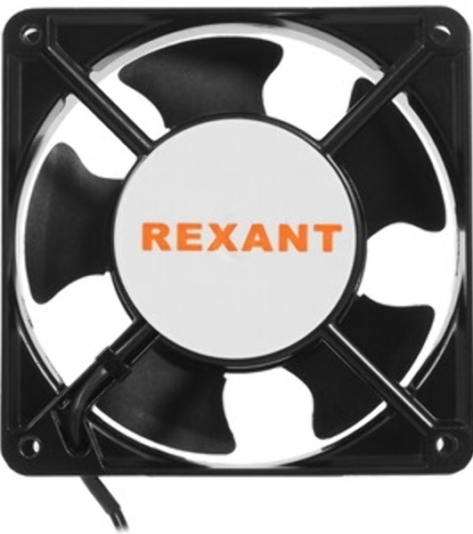 Вентилятор для корпуса Rexant RХ 12038HSL 220VAC черный, 120 мм, 2700 об/мин, 45 дБ, 2 pin