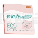 Блок самоклеящийся бумажный Stick`n ECO 21746 76x76 мм 100лист. 60г/м2 пастель розовый, фото 1