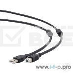 Кабель Gembird/Cablexpert CCF2-USB2-AMBM-10 USB 2.0 Pro AM/BM, 3м, экран, 2феррит.кольца, черный, пакет, фото2