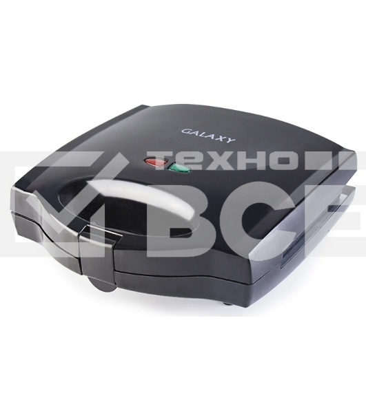 Сэндвич-тостер Galaxy Line GL 2959, черный, со съемными пластинами, 800 Вт