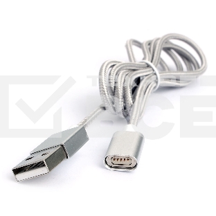 Кабель магнитный USB 2.0 Cablexpert CC-USB2-AMMg-1M, для адаптеров TypeC - microBM 5P - iPhone lightning, 1м, алюминиевые разъемы (адаптеры в комплектацию не входят)