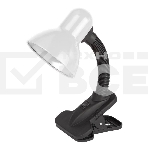 Настольные светильники ЭРА N-102 N-102-E27-40W-W белый Светильник настольный, цоколь E-27, на прищепке, фото 1