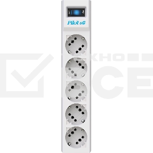 Сетевой фильтр Pilot SG 5м (5 розеток) белый (коробка)