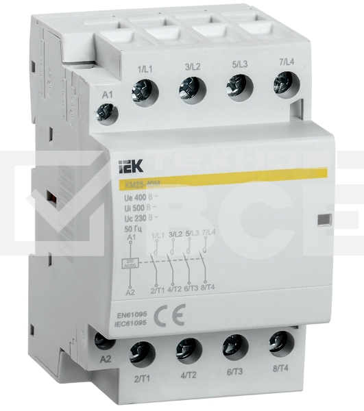 Контактор модульный КМ25-40М AC/DC IEK MKK21-25-40 IEK