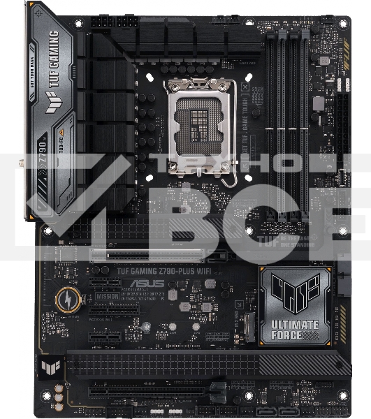 Материнская плата ASUS TUF GAMING Z790-PLUS WIFI, LGA 1700, Intel Z790, 4xDDR5, 4xSATA, 4xM.2, 1xPCIe 5.0 x16, 1xPCIe 4.0 x4, 2xUSB-A 3.2 Gen 2, 4xUSB-A 3.2 Gen 1, 1xUSB-C 3.2 Gen 2, 1xUSB-C 3.2 Gen 2x2, 1x2.5Gb LAN, 5x3.5 мм, 7.1, Standard-ATX