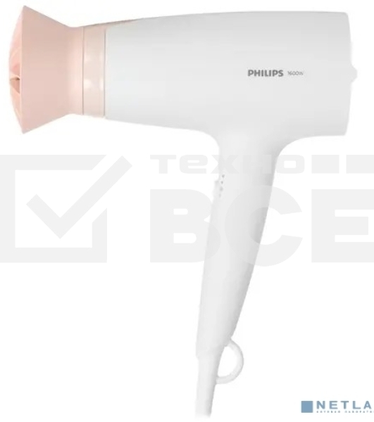 Фен Philips BHD300/00 белый/розовый, 1600 Вт