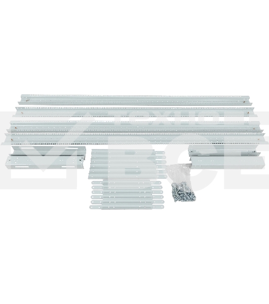 Стойка двухрамная NTSS NTSS-2POR24U/600-1000 24U 550ммx1000мм 600кг серый