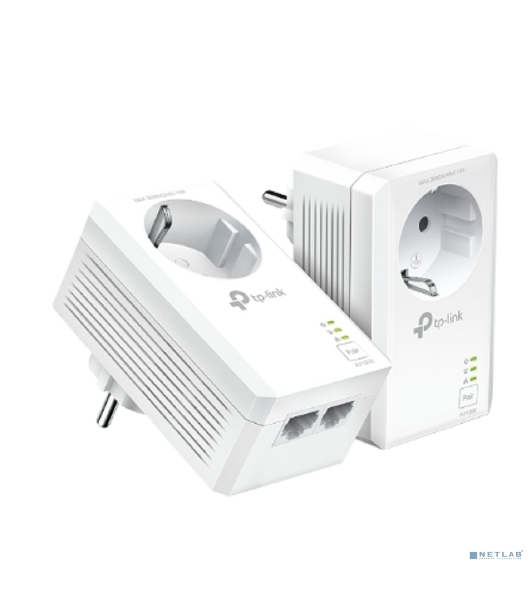 Комплект гигабитных Powerline-адаптеров TP-Link TL-PA7027P KIT AV1000 со встроенной розеткой