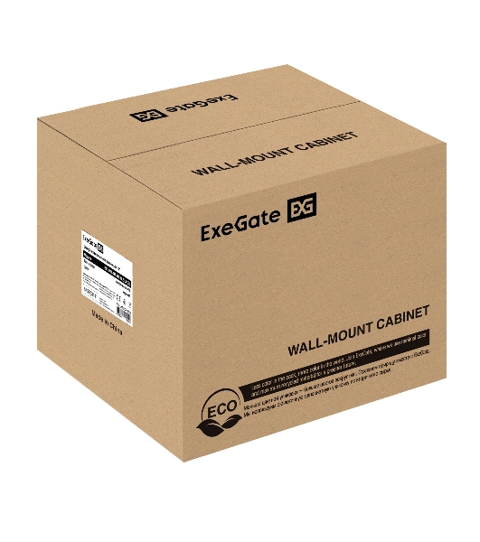 Шкаф телекоммуникационный 10' настенный 4U ExeGate EC-WM-4U.310.G.BLACK (10”, 4U, 330x310x230mm (ШхГхВ), передняя дверь закаленное стекло, пыле- и влагозащита IP23, черный RAL 9004)