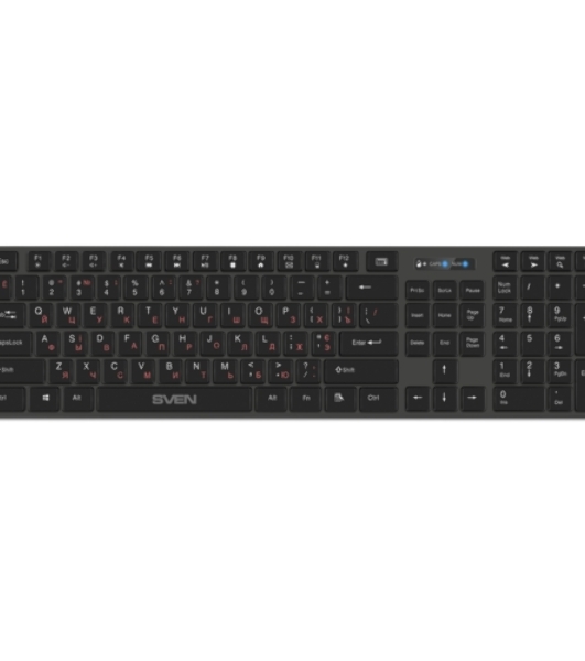 Клавиатура SVEN KB-E5300W беспроводная, радиоканал, чёрный