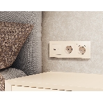 Комплект механизма розетки ALFA Бежевый матовый 2USB A+C 20W (быстрая зарядка) QUANT (AP3310, VM177) MA331010, фото5