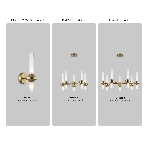 Настенный светильник Ambrella light LH55362/2 BS/CL латунь/прозрачный G9/2 max 30W 150*100*320, фото7