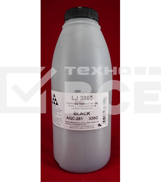 Тонер HP LJ 3005/3027/3035 (флакон, 330г) AQC-США фас России
