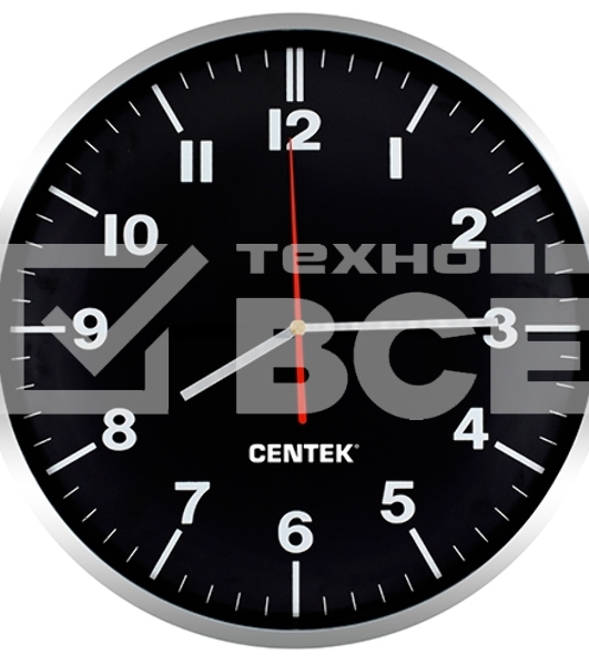 Часы настенные Centek СТ-7100 черный