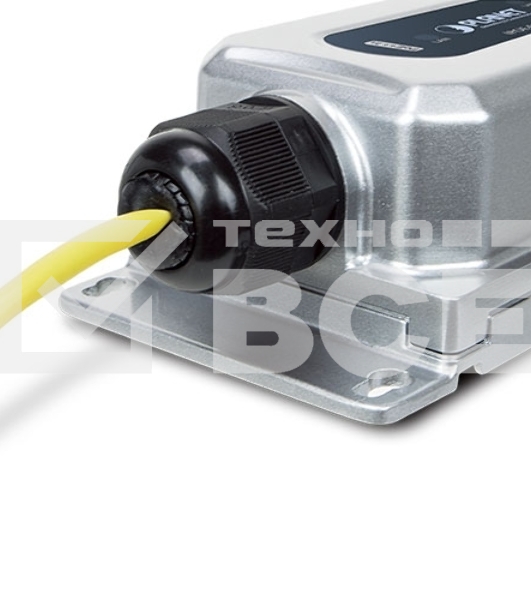 индустриальный PoE экстендер PLANET IPOE-E302 IP67-rated Industrial 1-Port 802.3bt PoE++ to 2-Port 802.3at PoE+ Extender (-40~75 degrees C, IK10 impact protection), 3 x waterproof cable glands included