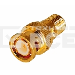 Переход гнездо F - штекер BNC GOLD Rexant, фото 1