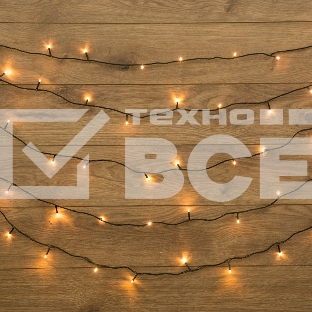 Гирлянда «Твинкл-Лайт» 20 м, темно-зеленый ПВХ, 160 LED, цвет теплый белый