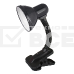 Светильник UF-320P С02 настол. прищепка 230В 60Вт E27 ЛОН черный Ultraflash 12371, фото 1