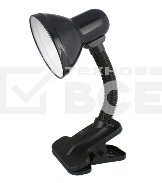 Светильник UF-320P С02 настол. прищепка 230В 60Вт E27 ЛОН черный Ultraflash 12371