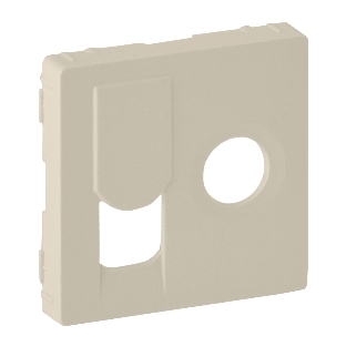 Лицевая панель розетки TV-RJ45. Слоновая кость