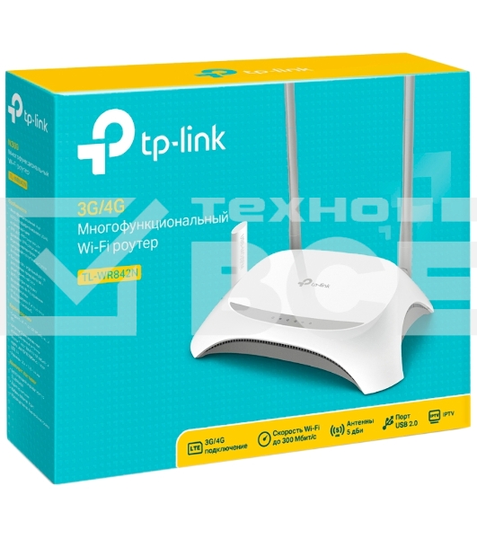 Маршрутизатор TP-Link TL-WR842N Многофункциональный беспроводной маршрутизатор серии N, скорость до 300 Мбит/с
