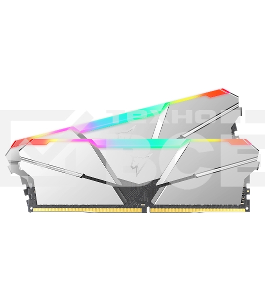 Оперативная память NETAC Shadow, DDR4, 16GB (2x8GB), 3200MHz, CL14, с радиаторами, RGB, серебристый