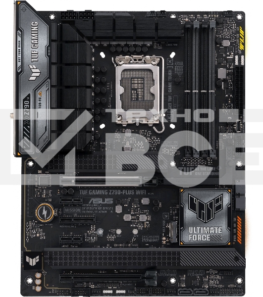 Материнская плата ASUS TUF GAMING Z790-PLUS WIFI, LGA 1700, Intel Z790, 4xDDR5, 4xSATA, 4xM.2, 1xPCIe 5.0 x16, 1xPCIe 4.0 x4, 2xUSB-A 3.2 Gen 2, 4xUSB-A 3.2 Gen 1, 1xUSB-C 3.2 Gen 2, 1xUSB-C 3.2 Gen 2x2, 1x2.5Gb LAN, 5x3.5 мм, 7.1, Standard-ATX