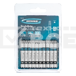 Набор бит TORX 40х50, сталь S2, 10 шт. Gross