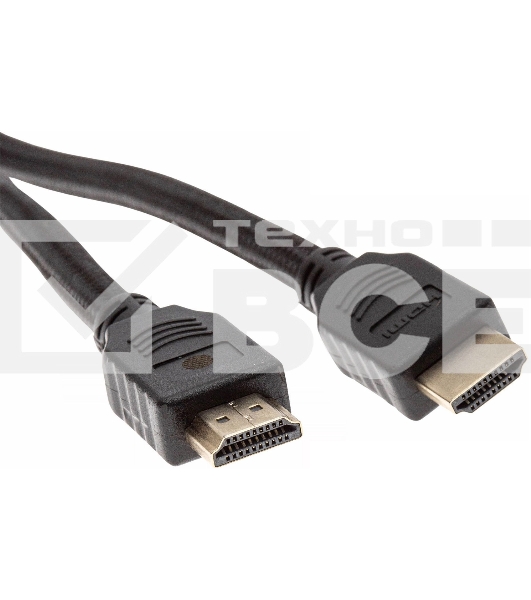 Кабель аудио-видео Cactus CS-HDMI.2-1.8 HDMI (m)/HDMI (m) 1.8м. Позолоченные контакты черный