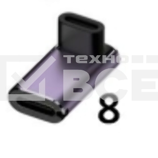 Переходник USB 4 Type C  угловой тип 7