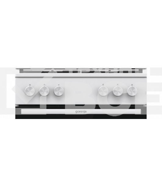 Газовая плита Gorenje GG6A11WF, белый, автоматический электроподжиг варочной поверхности и духовки, чугунные решетки