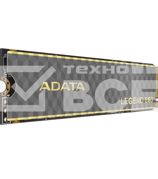 Накопитель SSD ADATA LEGEND 860, 1024Gb, PCIe 4.0 x4, 2280, NVMe, R/W 6000/4000, с радиатором