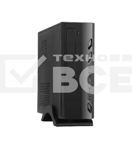 Компьютерный корпус MiniITX ExeGate EX268697RUS MI-208 Black, miniITX/mATX, <без БП>, 2хUSB, Audio
