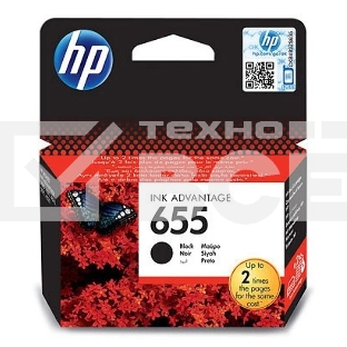 Картридж струйный HP 655 CZ109AE черный для HP DJ IA 3525/4615/4625/5525/6525 (550стр.)