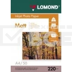 Фотобумага Lomond 0102144 A4/220г/м2/50л./белый матовое/матовое для струйной печати, фото 1