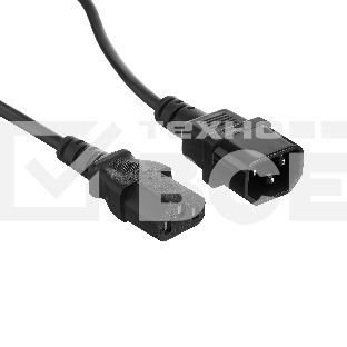 Кабель монитор-компьютер (UPS->уст-во) ExeGate Power EC-0,5P (С13->С14) VDE-250V-3*0.5-CU, 6A, 0.5м