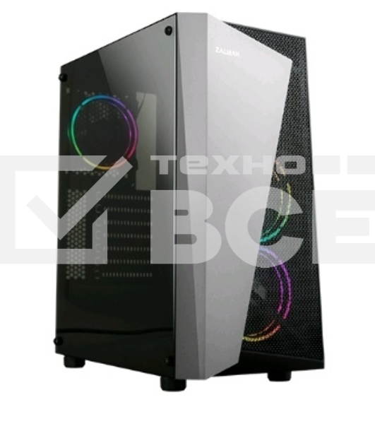 Компьютерный корпус ZALMAN S4 Plus, ATX, BLACK, WINDOW, 1x5.25
