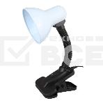 Светильник UF-320P С01 настол. прищепка 230В 60Вт E27 ЛОН бел. Ultraflash 12370, фото 1