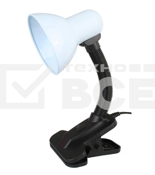 Светильник UF-320P С01 настол. прищепка 230В 60Вт E27 ЛОН бел. Ultraflash 12370