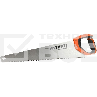 Ножовка PATRIOT WSP-500L, по дереву, 7 TPI крупный зуб, 3-х сторонняя заточка, 500мм