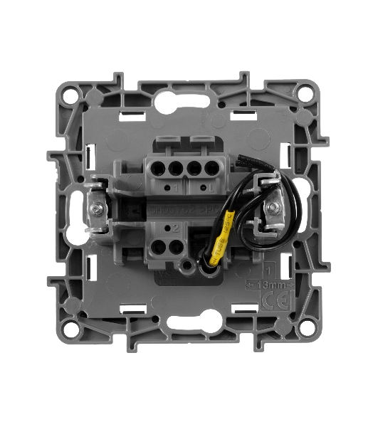 Выключатель одноклавишный с подсветкой/индикацией, автоматические клеммы, Etika, 10AX, 250В~, алюминий Выключатель одноклавишный с подсветкой/индикацией, автоматические клеммы, Etika, 10AX, 250В~, алюминий