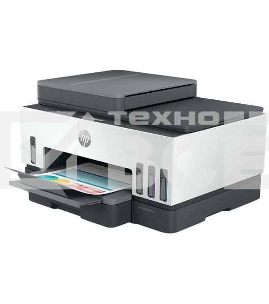 МФУ струйное HP Smart Tank 750 AiO, А4, цветной, печ. до 15/9 стр/мин., скан. до 8 стр/мин., 4800x1200 dpi (печ.), 1200x1200 dpi (скан.), Bluetooth, USB, Wi-Fi