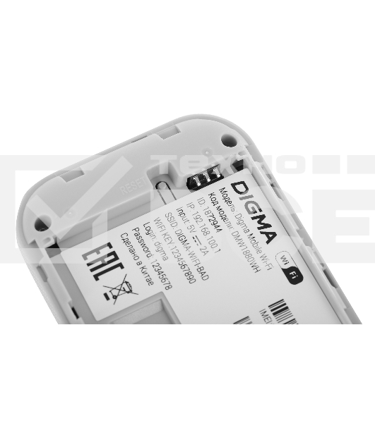 Модем 3G/4G Digma Mobile WiFi DMW1880 USB Wi-Fi Firewall +Router внешний белый