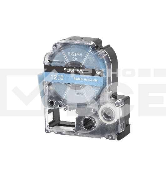 Кассета с лентой S'OK by Sakura Printing K4LWV для Epson, белый на синем, 12мм/8м