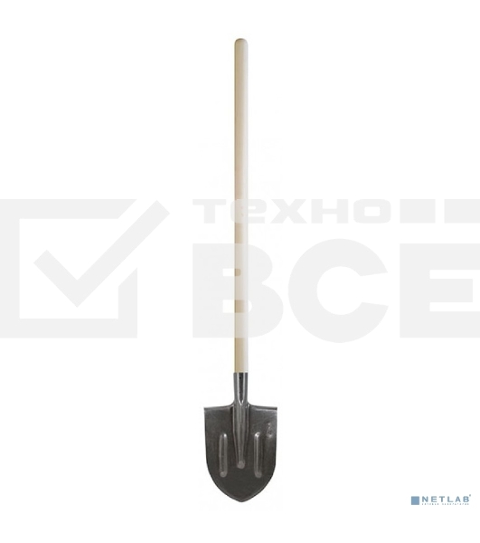 Лопата штыковая FIT РОС, рельсовая сталь, с деревянным черенком 210x385x1440 мм 77193