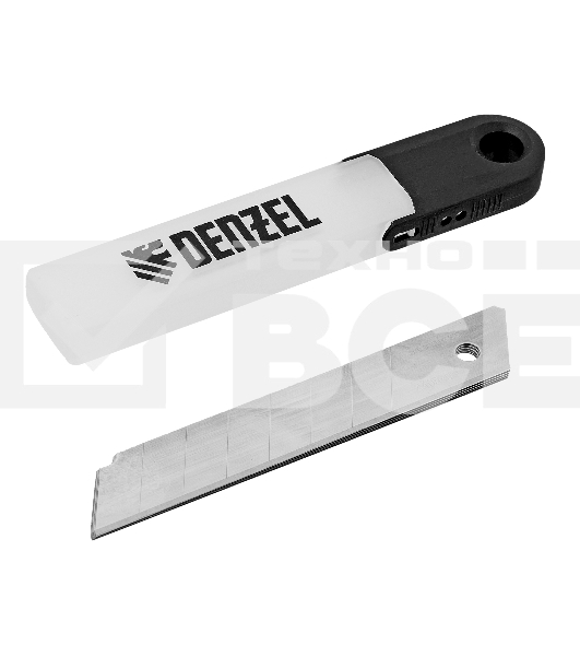 Лезвия Denzel 18 мм, нерж. сталь 440, 0,5 мм, 5 шт.