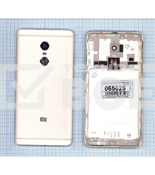 Задняя крышка для Xiaomi Redmi Note 4 золотая